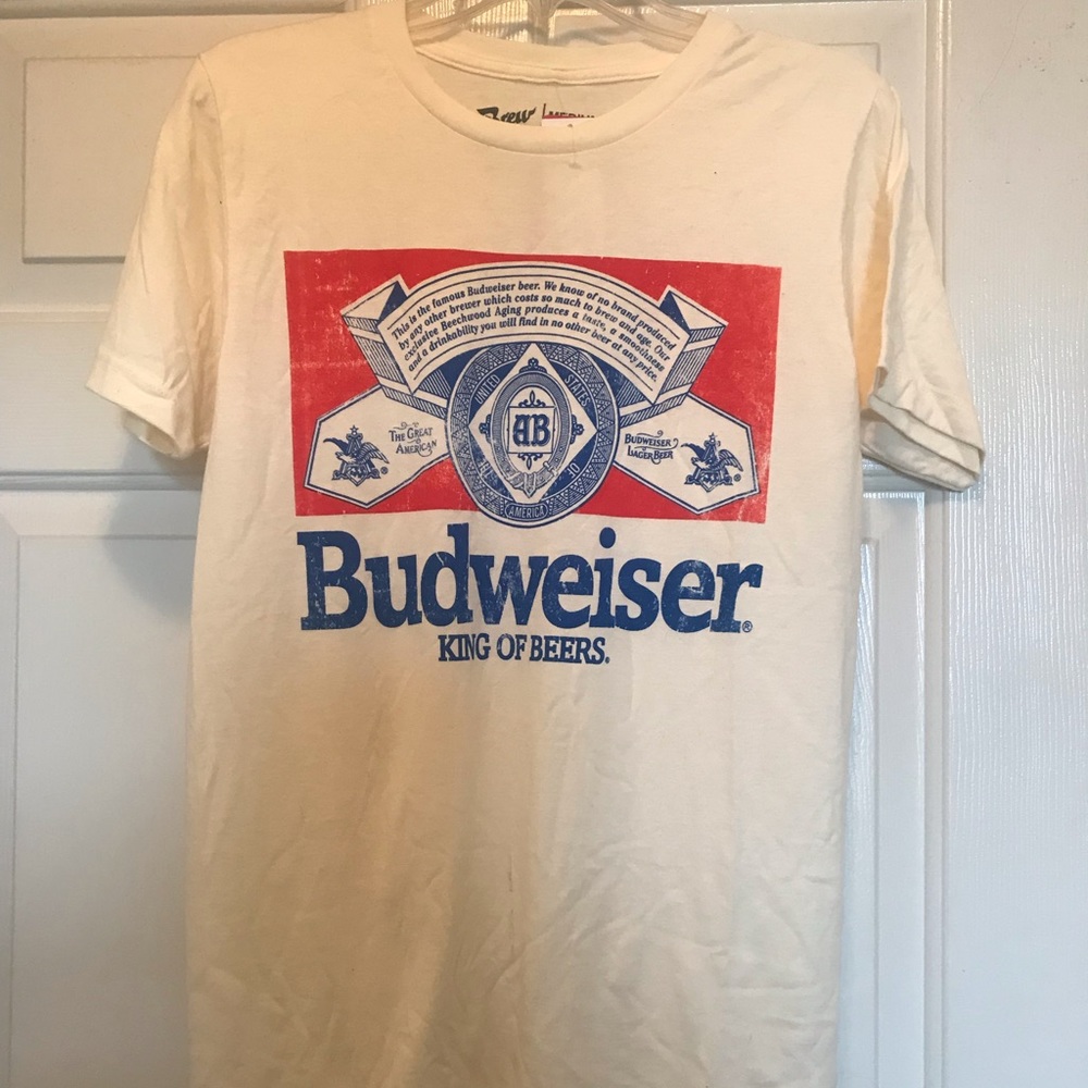 Urban Outfitters Budweiser Logo Lightweight 100% Cotton Vintage Style Tee M
